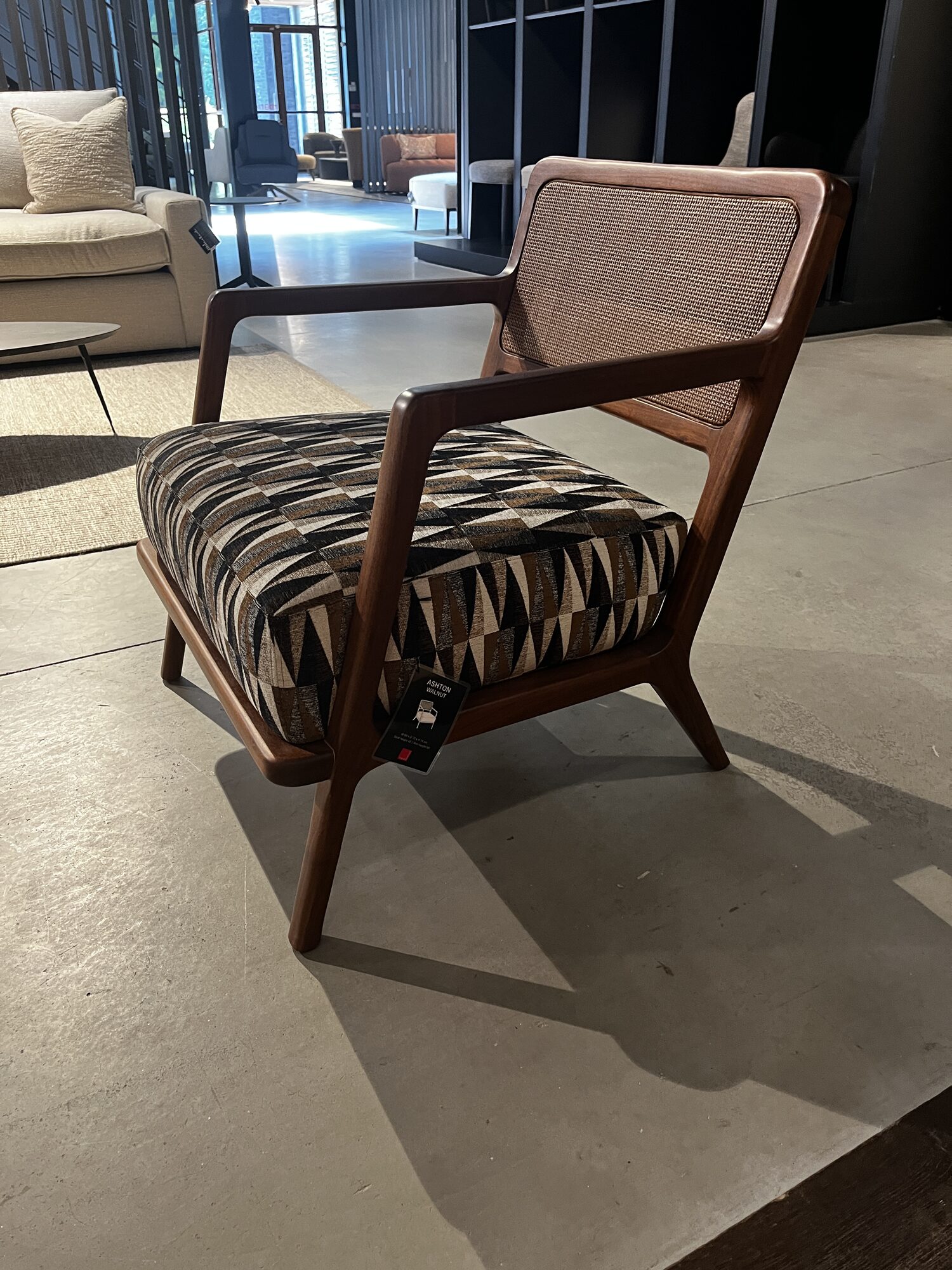 Ashton walnut armchair in Peak/79 – Marie’s Corner ex-display at MC Circle